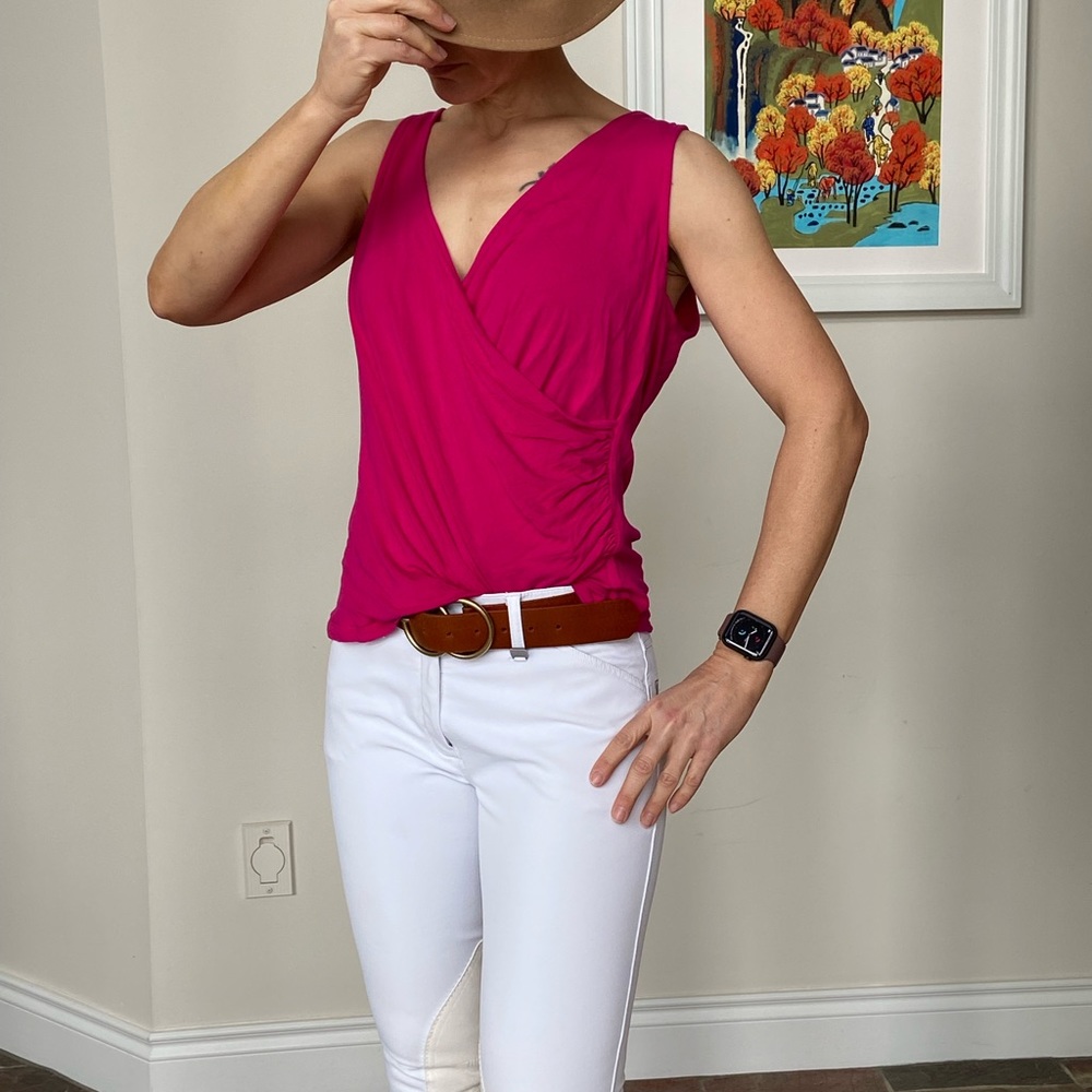 Lauren Ralph Lauren faux wrap sleeveless top
